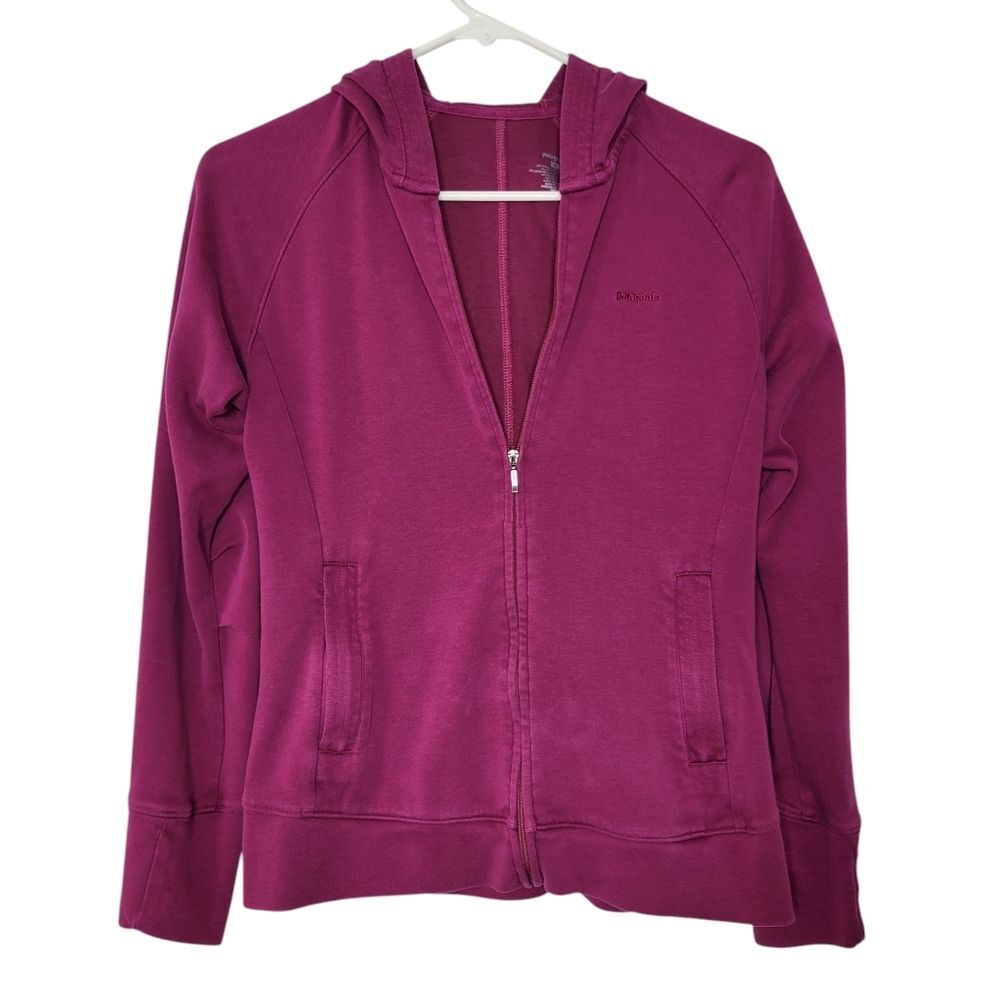 Patagonia Size Small Magenta Purple Brushed Vitaliti Full Zip Jacket Hoodie